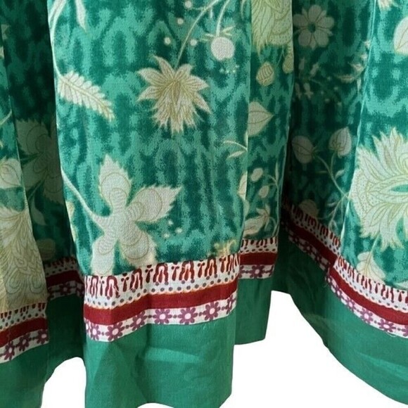 Biba Green Floral Kurta Dress Size 32 US Small - Picture 5 of 8